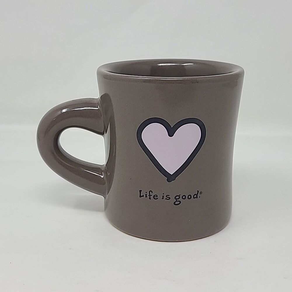 Life Is Good Do What You Like Mug What You Do Coffee Latte Taupe Pink Heart